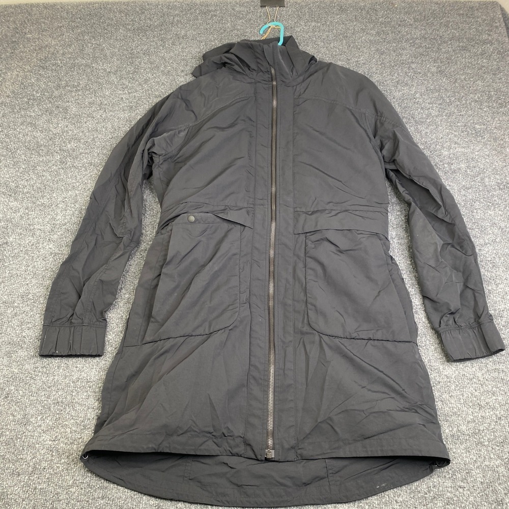 Lululemon Black Hooded Parka Jacket Insulated Full Zip Coat Womens Size 6